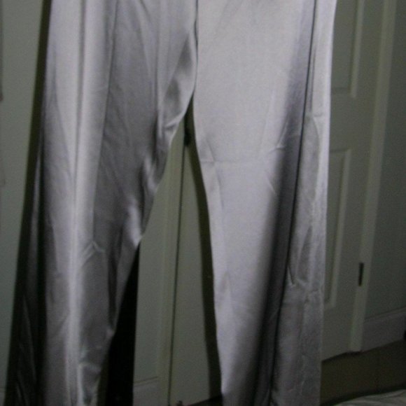 DESIGNER Womens CARMEN MARC VALVO Formal HOLIDAY Pant Suit SILVER GRAY Sz 12 14 - Picture 6 of 6